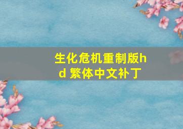 生化危机重制版hd 繁体中文补丁